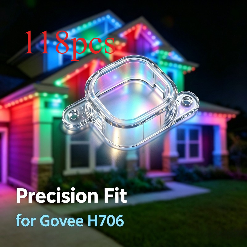 Outdoor Lighting Govee - 118 buah Klip Lampu LED Transparan,