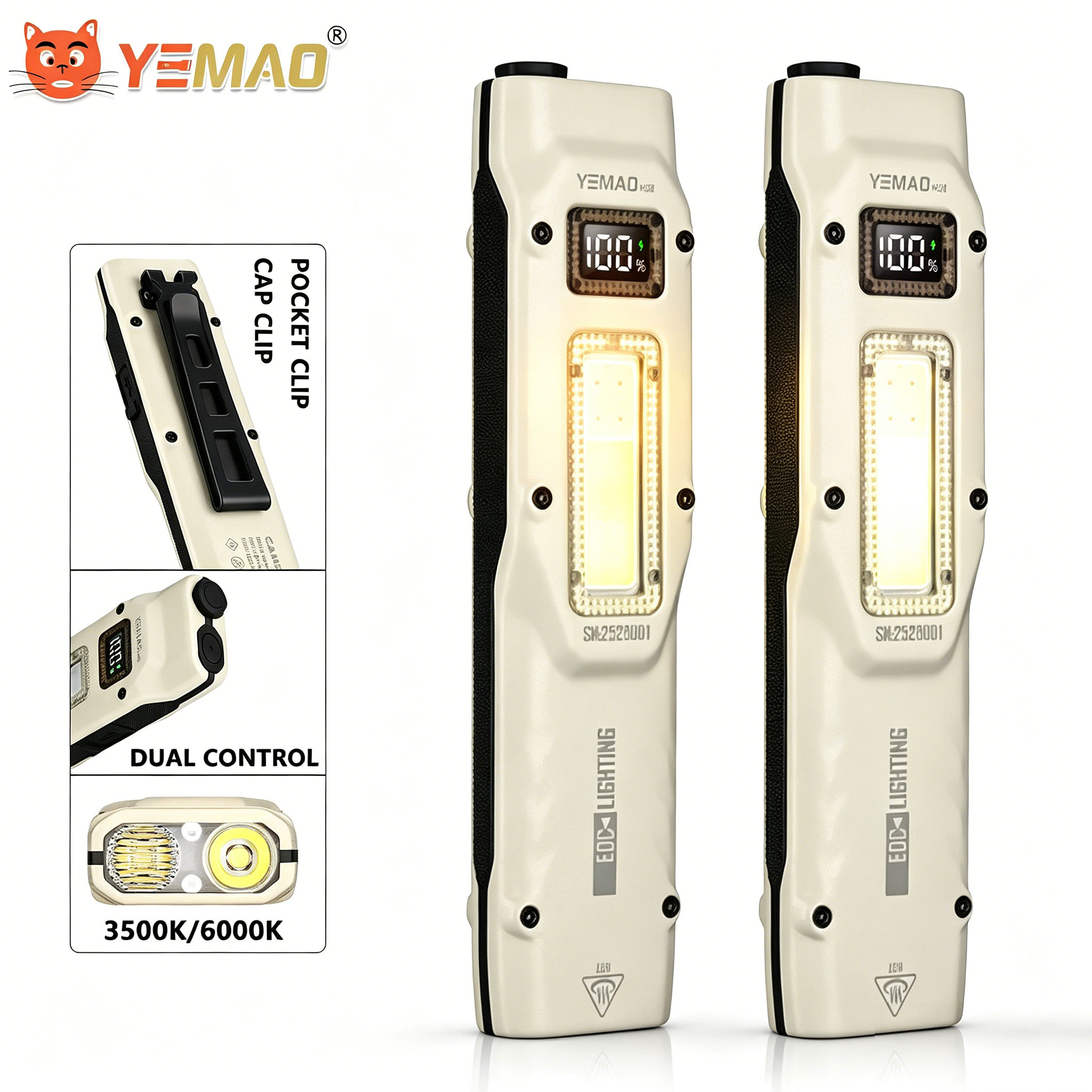 Outdoor Lighting Lowes - Senter Kerja Taktis Ultratipis 880LM YEMAO