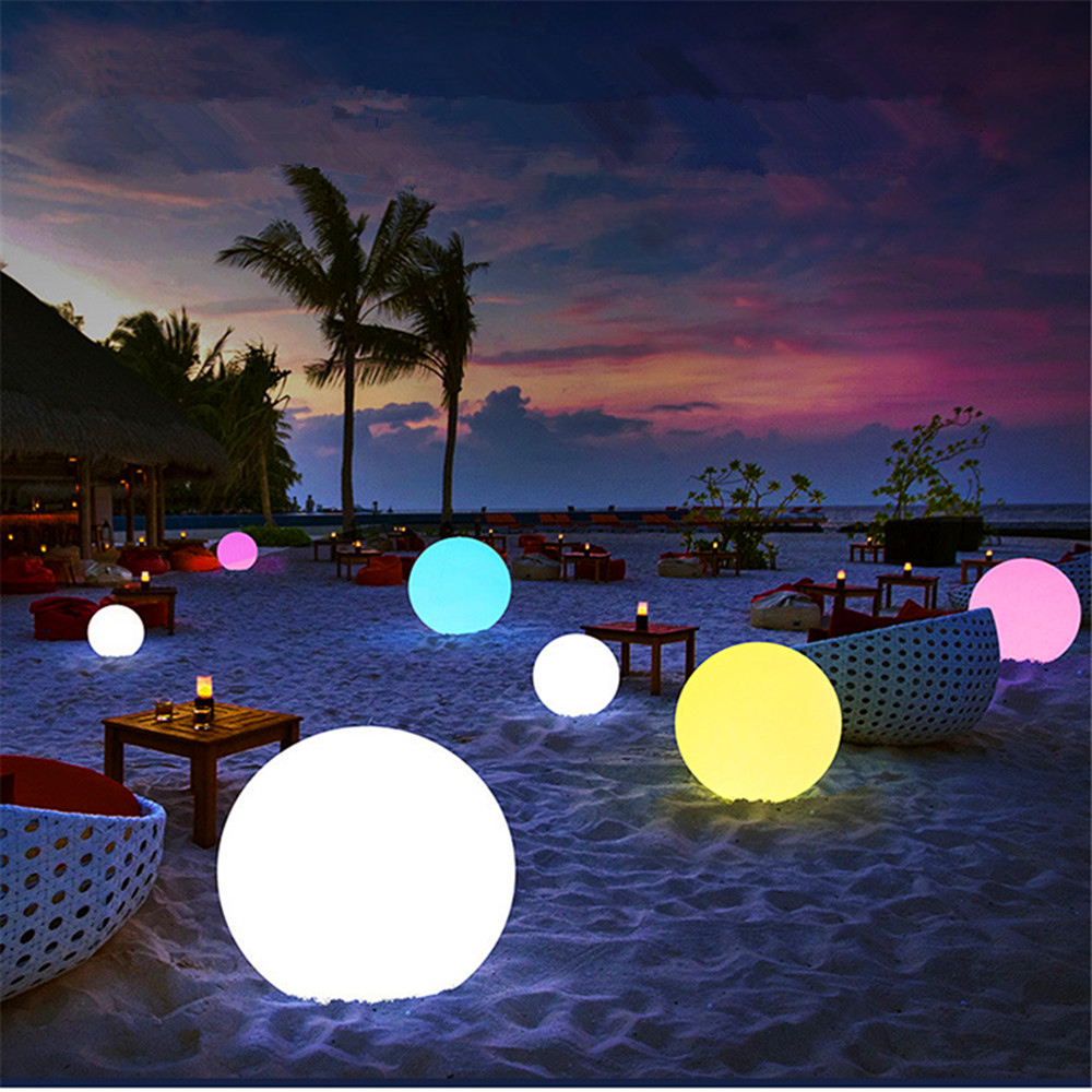 Outdoor Lighting Construction - Lampu Bola Bercahaya LED Isi Ulang