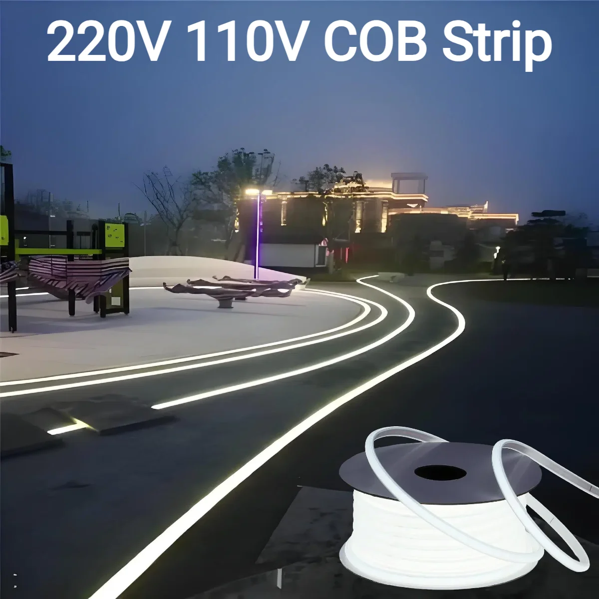Outdoor Lighting Led Strip - Lampu Strip LED COB Gel Silikon