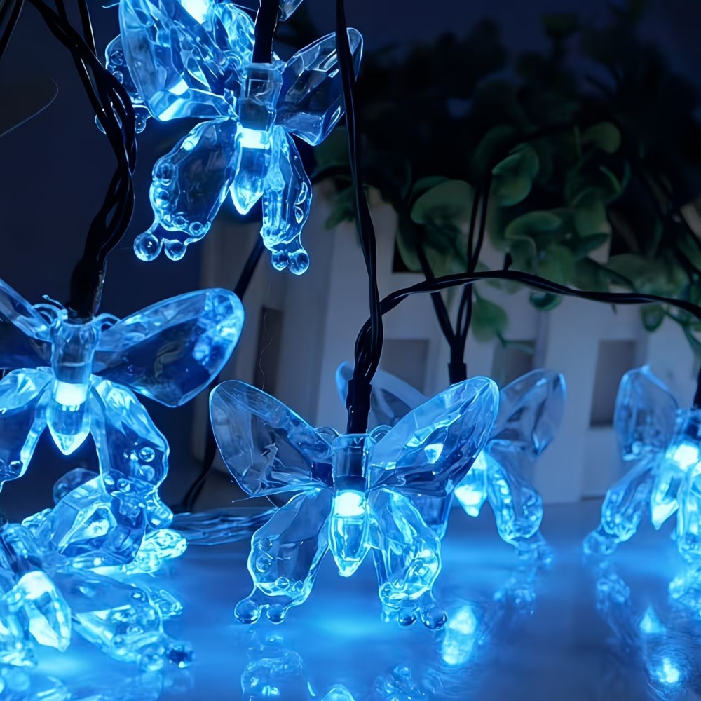 Solar Fairy String - Lampu Tali Peri Kupu-kupu Kristal untuk