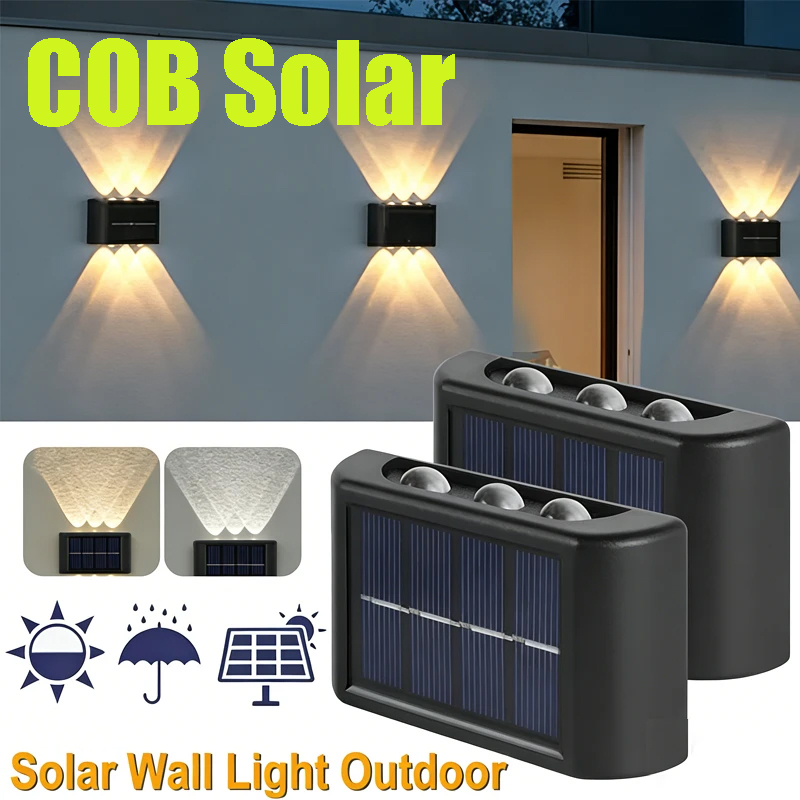 Outdoor Lighting Up And Down - Lampu Dinding Tenaga Surya COB Tahan