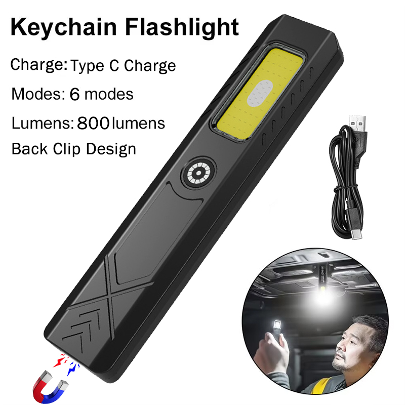 Led Flood Light - Senter Klip Topi LED USB-C Dapat