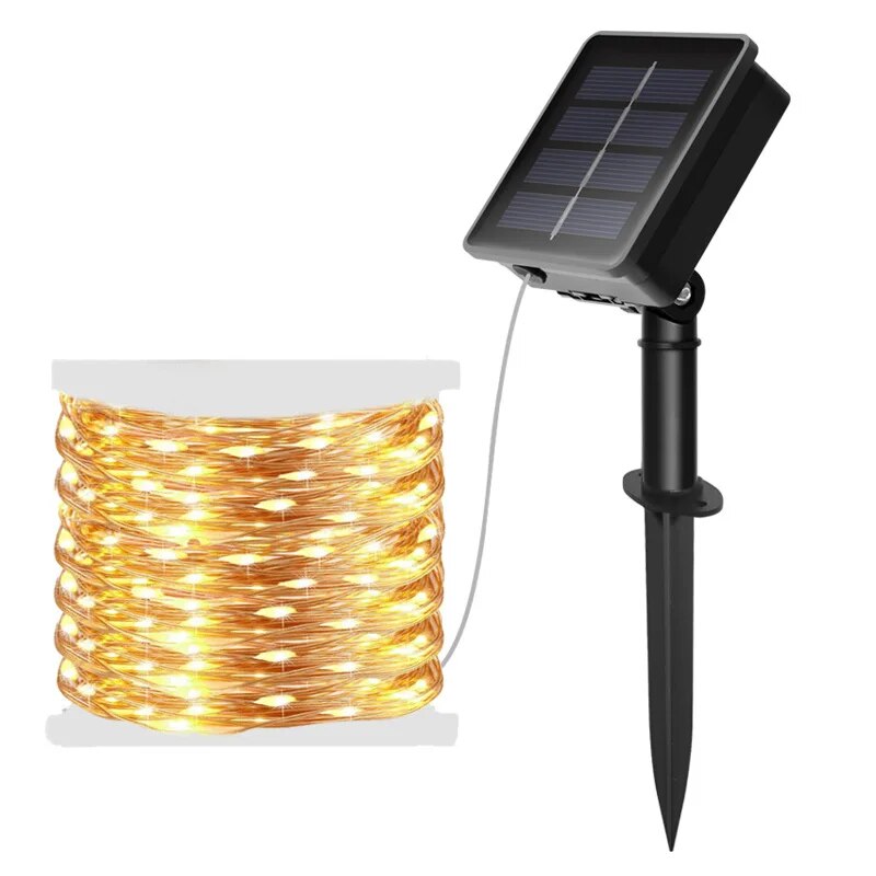 Solar Fairy String - Lampu setrip kawat tembaga LED 100,