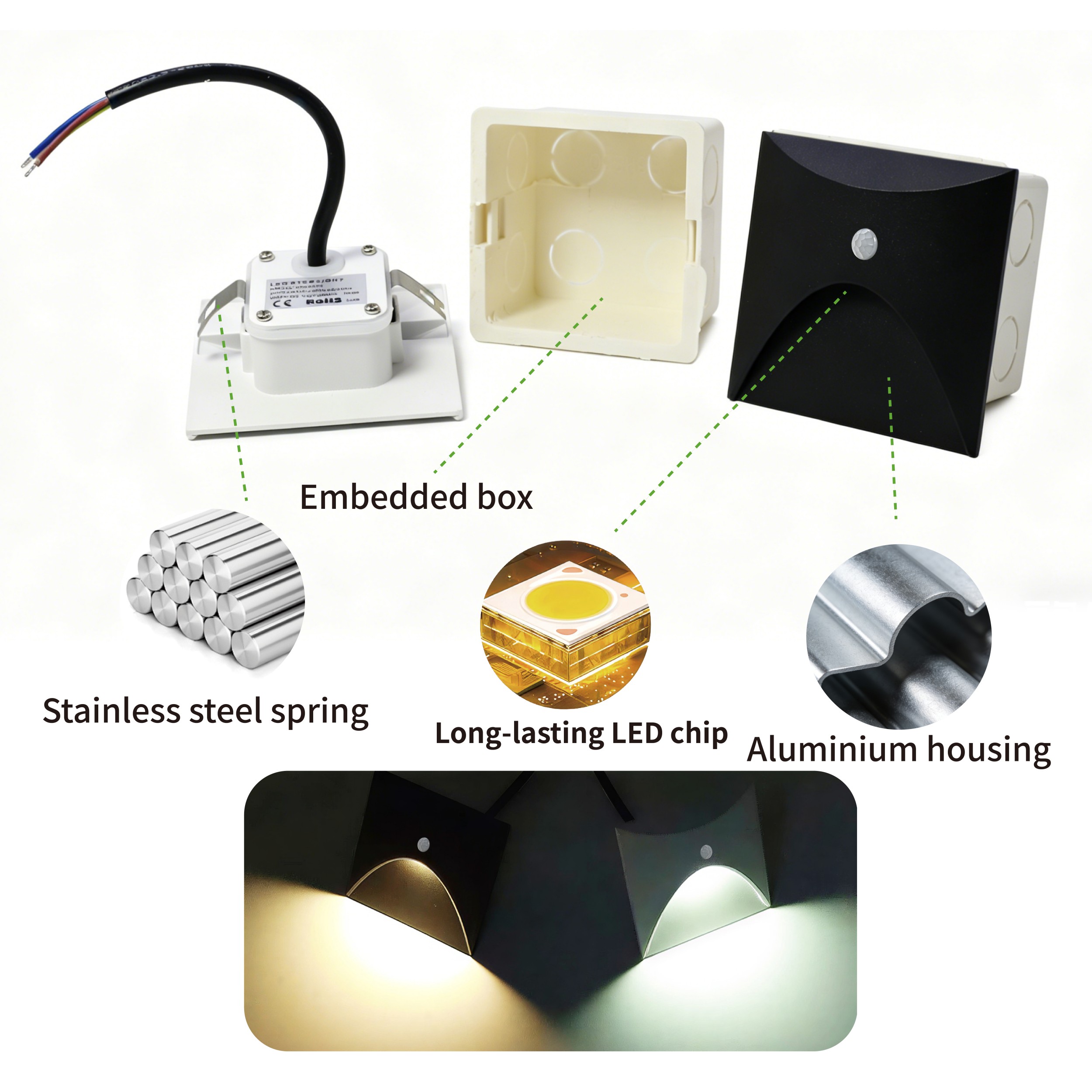 Lampu Dinding Sensor gerak dal - Outdoor Lighting Up And Down ulasan dan harga