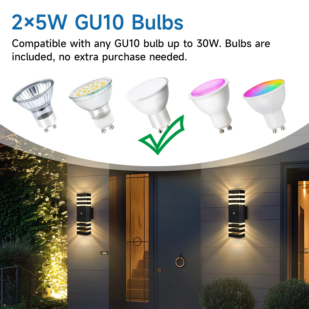 Lampu Sensor Lampu Dinding Lua - Outdoor Lighting Up And Down ulasan dan harga