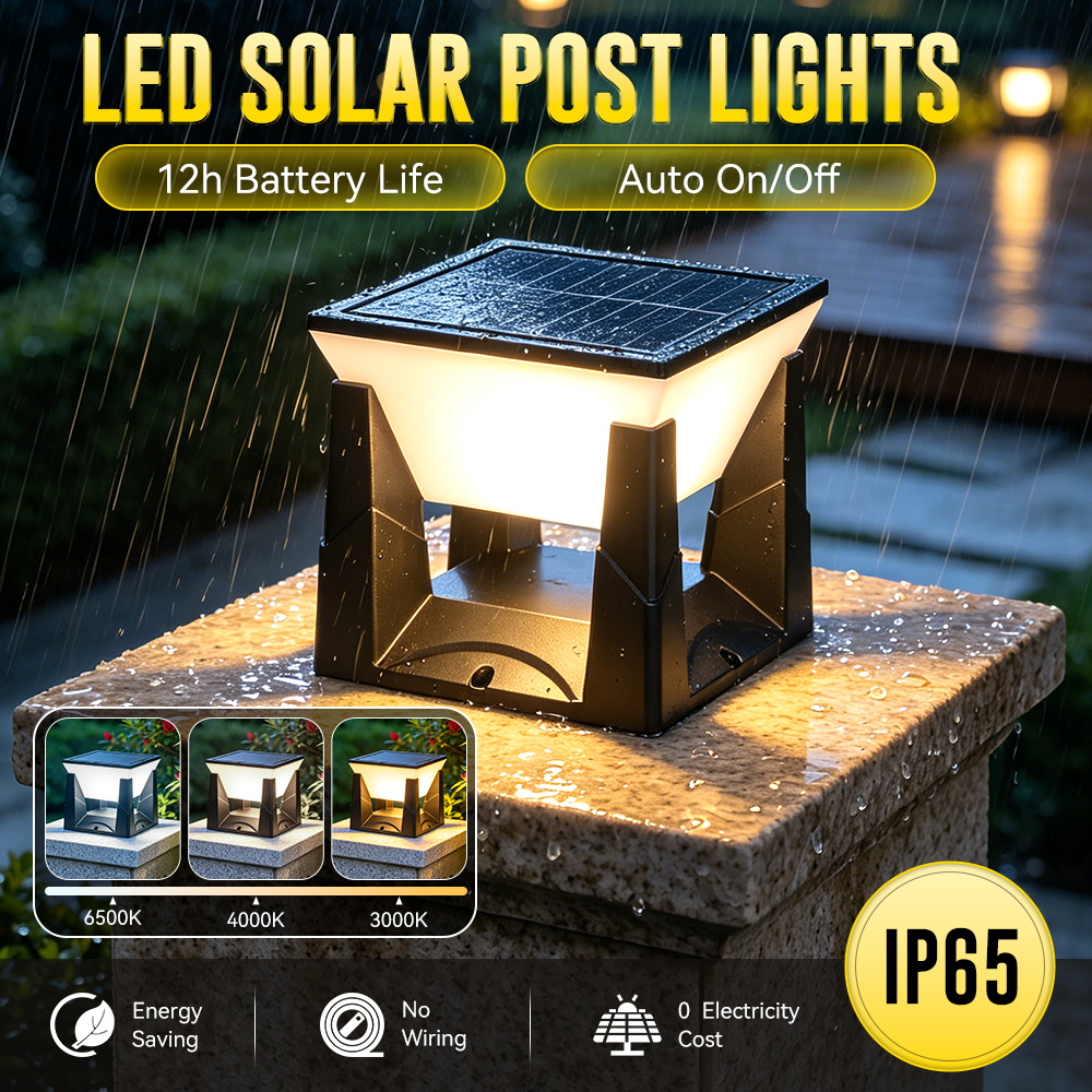 Lampu Tiang Tenaga Surya 3 War - Outdoor Yard Lighting Fixtures ulasan dan harga