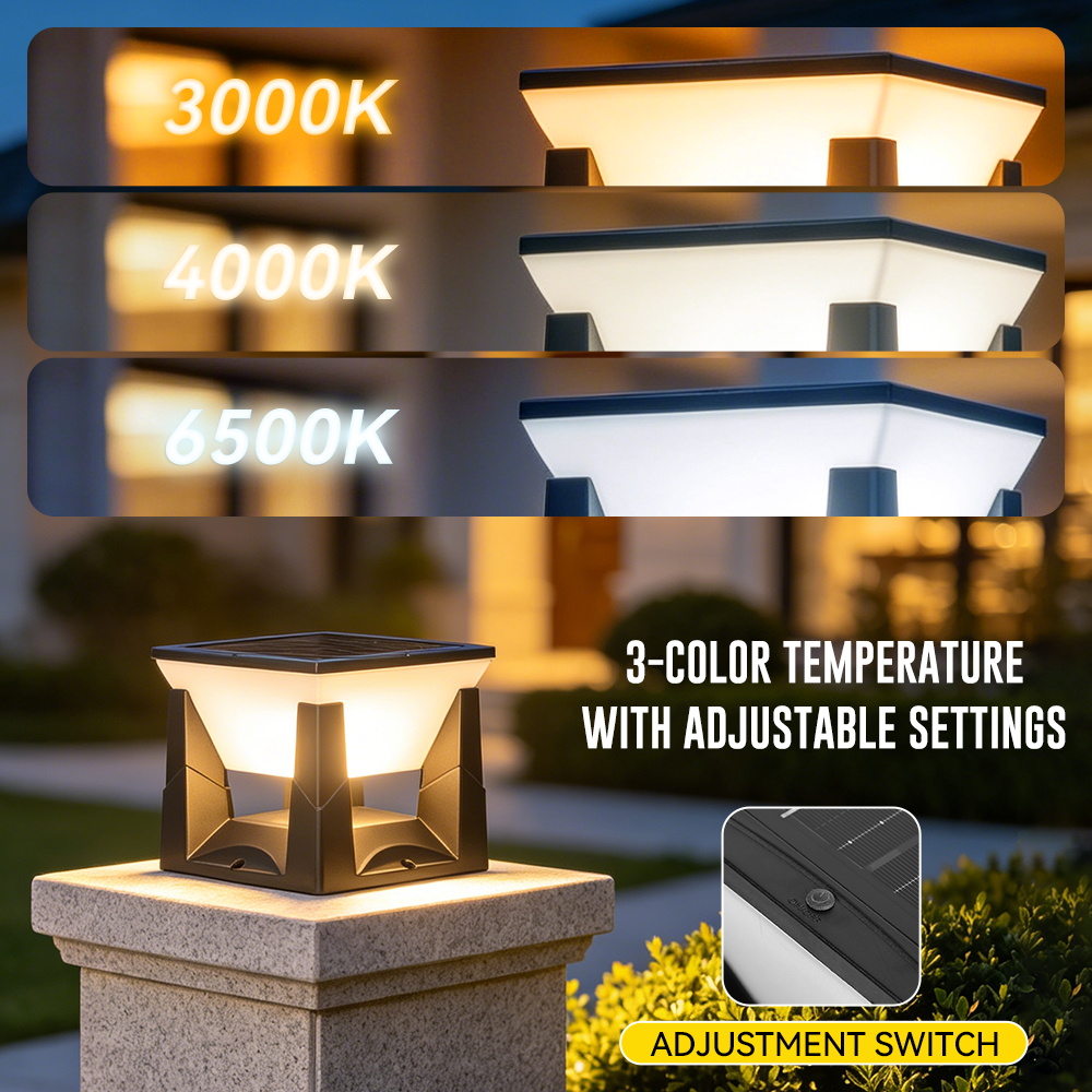 Lampu Tiang Tenaga Surya 3 War - Outdoor Yard Lighting Fixtures ulasan dan harga