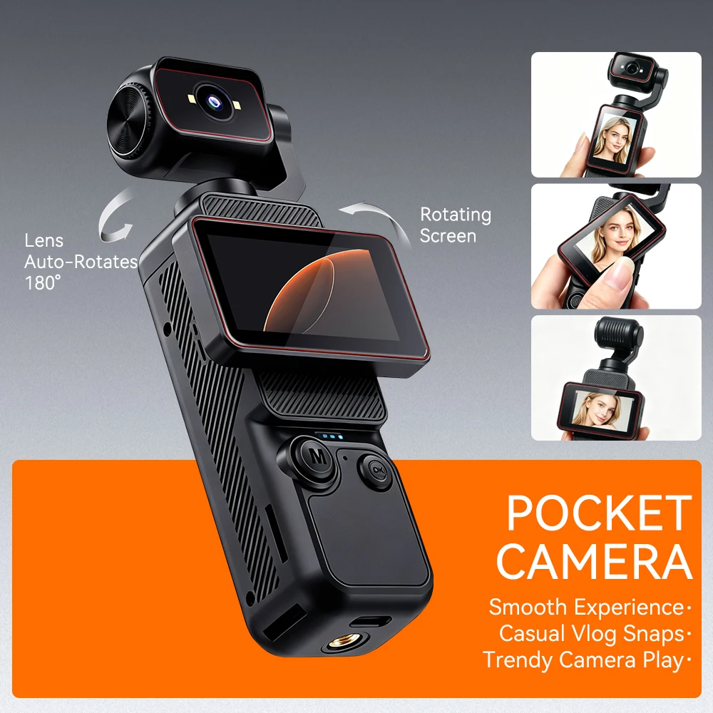 Kamera Vlog Genggam 2K, 270 °  - Outdoor Lighting Japanese ulasan dan harga