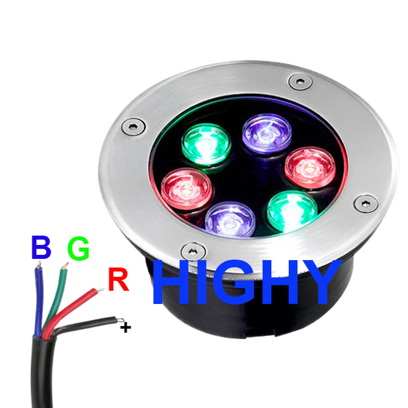 Lampu bawah tanah LED RGB 4 ka - Outdoor Lighting Underground Wiring ulasan dan harga