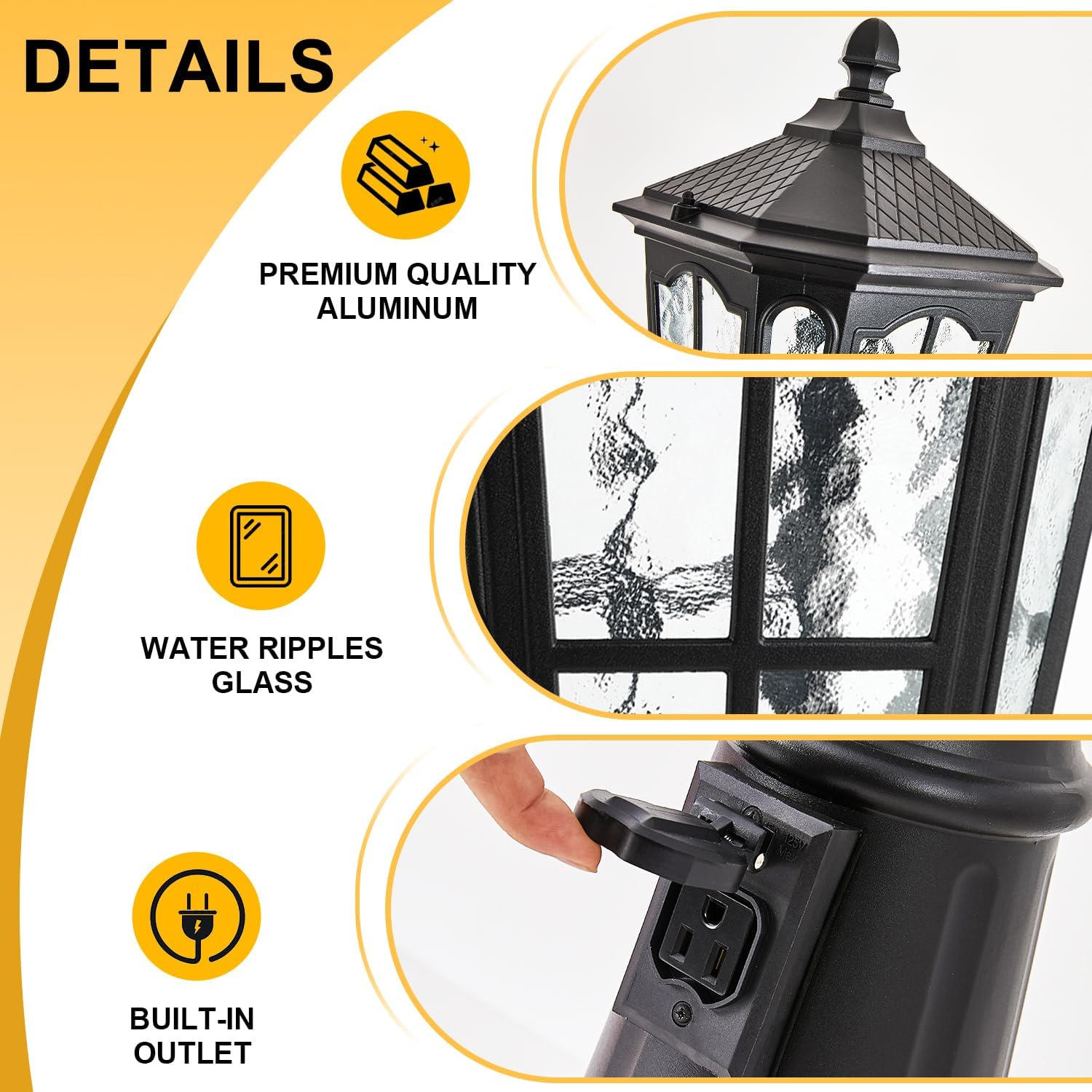Lampu tiang luar ruangan tahan - Outdoor Yard Lighting Fixtures ulasan dan harga