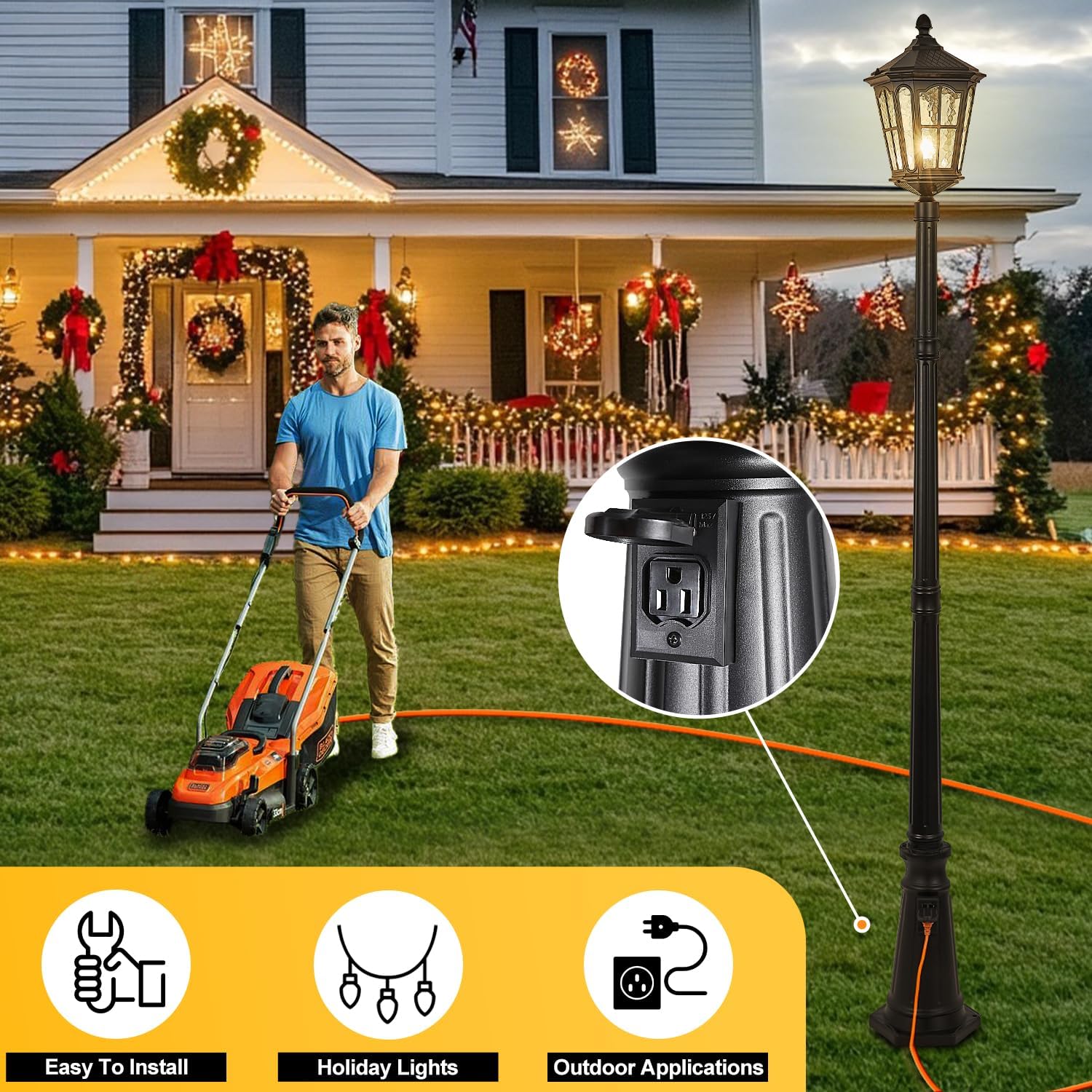 Lampu tiang luar ruangan tahan - Outdoor Yard Lighting Fixtures ulasan dan harga