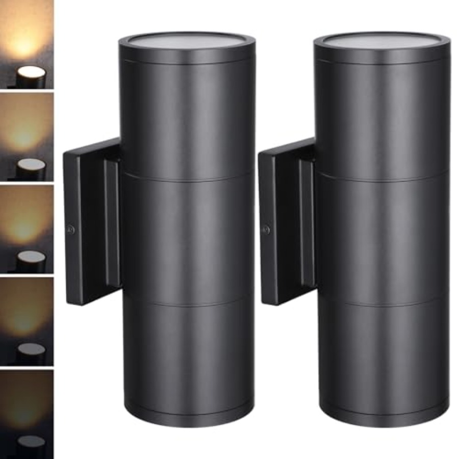 Lampu Dinding LED Silinder 300 - Outdoor Lighting Up And Down ulasan dan harga