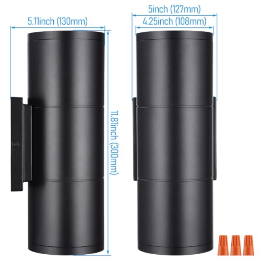 Lampu Dinding LED Silinder 300 - Outdoor Lighting Up And Down ulasan dan harga