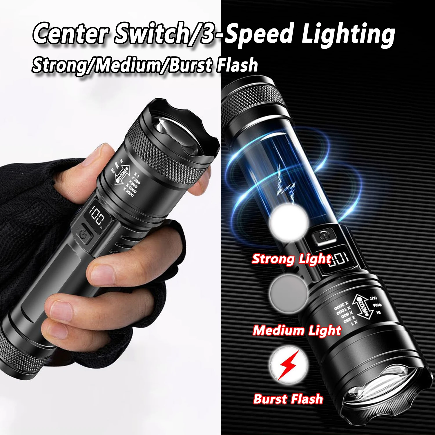 Senter LED Ultra Terang 2000LM - Outdoor Lighting Lowes ulasan dan harga