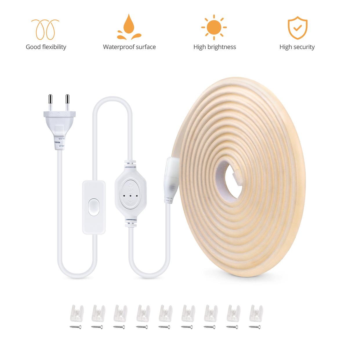 110V 220V COB LED Strip Lampu  - Outdoor Lighting Led Strip ulasan dan harga