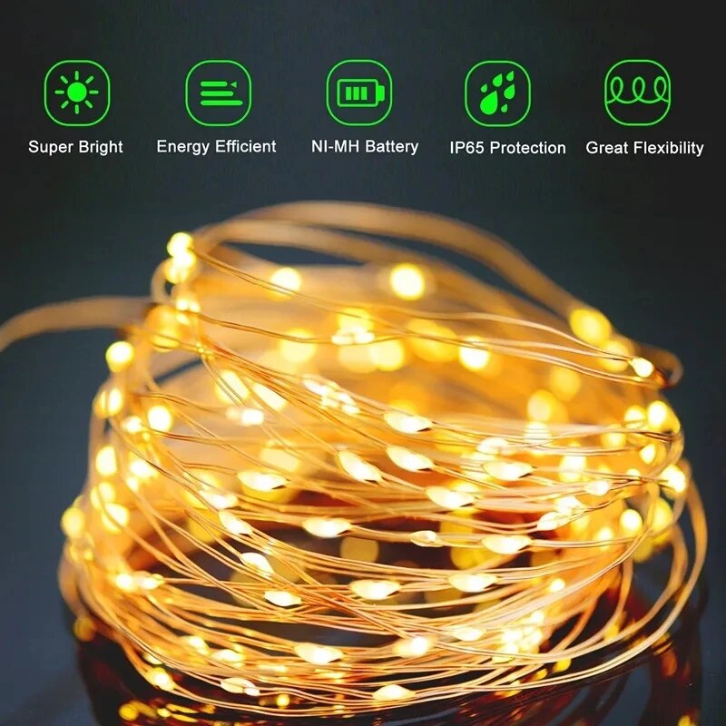 Lampu setrip kawat tembaga LED - Solar Fairy String ulasan dan harga