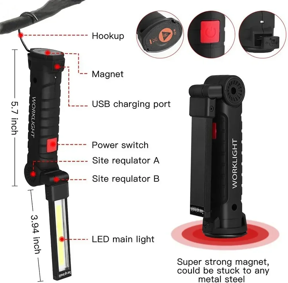 Lampu Inspeksi Senter LED COB  - Outdoor Lighting Lowes ulasan dan harga